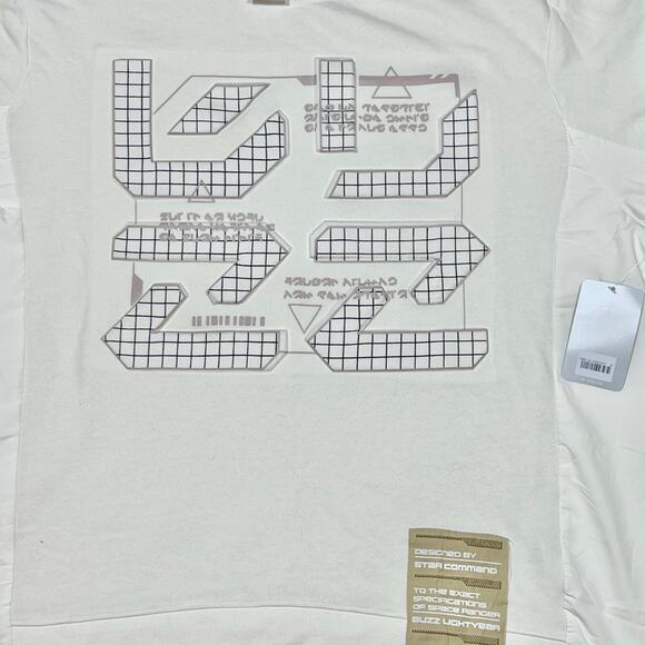 Disney Parks Star Command Buzz Lightyear Sweatshirt Large Beige New with Tags - Picture 3 of 5